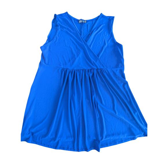 Bella Flore Womens plus size tank top camisole shirt top blouse Size 3x Blue - Picture 1 of 10